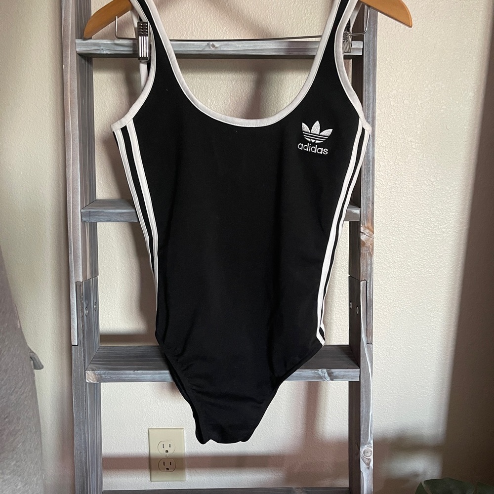Adidas Bodysuit | Black & White | Medium